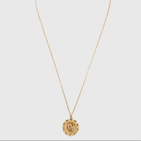 14k Gold Fill St. Christopher Medallion Necklace - Picture 4 of 5